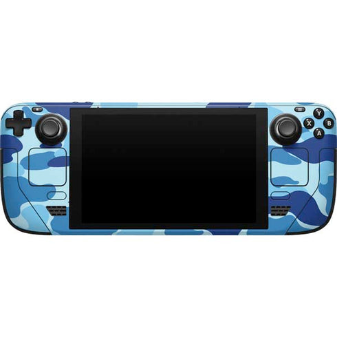 Light Blue Street Camo Steam Deck Handheld Gaming Computer Skin